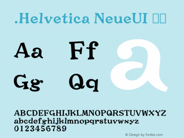 .Helvetica NeueUI 粗体 10.0d35e1图片样张