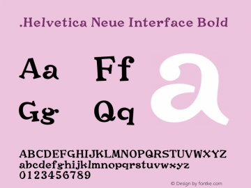 .Helvetica Neue Interface Bold 10.0d35e1图片样张