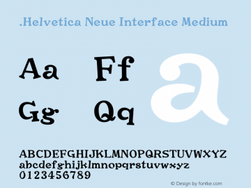 .Helvetica Neue Interface Medium 10.0d35e1图片样张