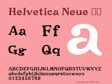 Helvetica Neue 细体 10.0d35e1图片样张