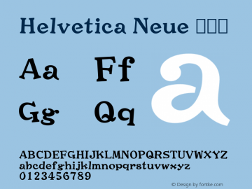 Helvetica Neue 超细体 10.0d35e1图片样张