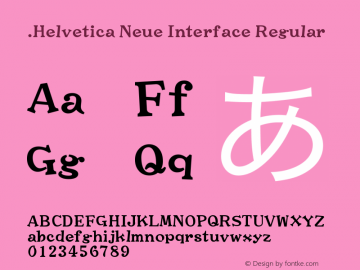 .Helvetica Neue Interface Regular 9.0d61e1图片样张