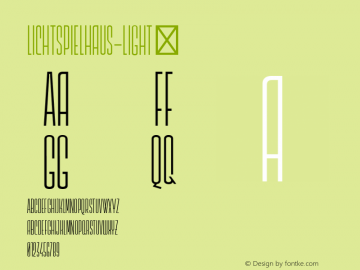 Lichtspielhaus-Light ☞ Version 1.023;PS 001.023;hotconv 1.0.70;makeotf.lib2.5.58329;com.myfonts.easy.typocalypse.lichtspielhaus.light.wfkit2.version.4c9R Font Sample