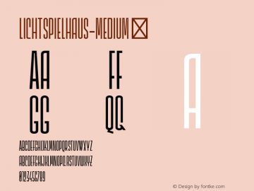 Lichtspielhaus-Medium ☞ Version 1.024;PS 001.024;hotconv 1.0.70;makeotf.lib2.5.58329;com.myfonts.easy.typocalypse.lichtspielhaus.medium.wfkit2.version.4c9X图片样张