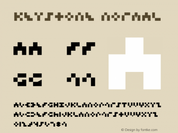 Keystone Normal 1 Font Sample