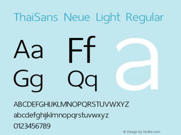 ThaiSans Neue Light Regular Version 1.00 2012图片样张