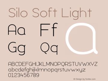 Silo Soft Light Version 1.000;PS 001.000;hotconv 1.0.70;makeotf.lib2.5.58329;com.myfonts.easy.typeunion.silo-soft.light.wfkit2.version.4qiD图片样张