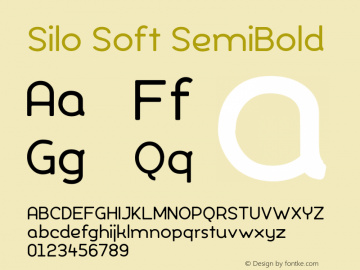 Silo Soft SemiBold Version 1.000;PS 001.000;hotconv 1.0.70;makeotf.lib2.5.58329;com.myfonts.easy.typeunion.silo-soft.semi-bold.wfkit2.version.4qiF图片样张