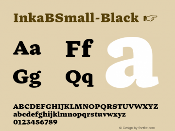 InkaBSmall-Black ☞ Version 001.000;com.myfonts.easy.carnoky.inka.b-small-black.wfkit2.version.4qN2图片样张