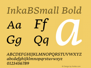 InkaBSmall Bold Version 001.000;com.myfonts.easy.carnoky.inka.b-small-regular-italic.wfkit2.version.4qMS图片样张