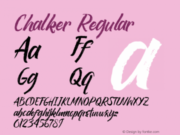 Chalker Regular Version 1.000;PS 001.001;hotconv 1.0.56 Font Sample