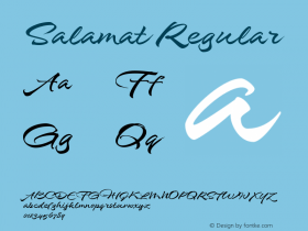 Salamat Regular Version 1.000 Font Sample