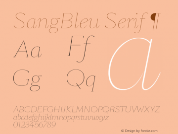 SangBleu Serif ¶ Version 2.011图片样张