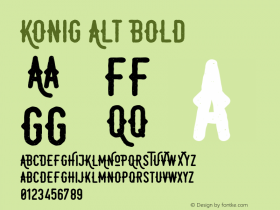 Konig Alt Bold Version 1.000 2015 initial release Font Sample