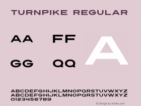 Turnpike Regular Version 001.000图片样张