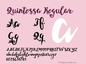 Quintessa Regular 1.000 Font Sample