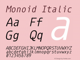 Monoid Italic Version 0.60图片样张