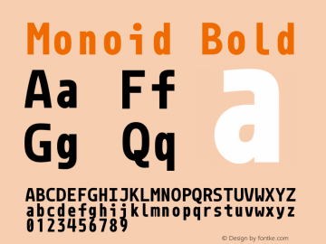 Monoid Bold Version 0.60 Font Sample