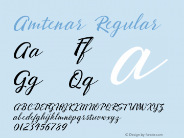 Amtenar Regular 001.000 Font Sample