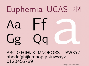 Euphemia UCAS 粗体 10.0d1e2 Font Sample