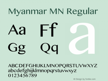 Myanmar MN Regular 10.0d1e2图片样张