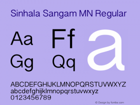 Sinhala Sangam MN Regular 10.0d1e1图片样张