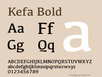 Kefa Bold 10.0d1e1图片样张