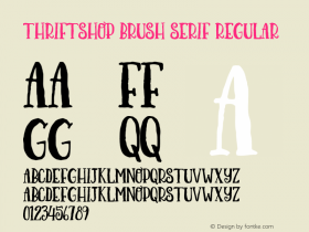 Thriftshop Brush Serif Regular Version 1.00 2015图片样张