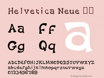 Helvetica Neue 粗体 10.0d35e1图片样张