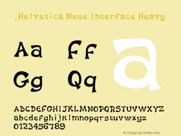 .Helvetica Neue Interface Heavy 10.0d35e1图片样张