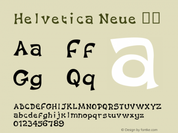 Helvetica Neue 细体 10.0d35e1图片样张