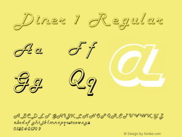 Diner 1 Regular 001.003 Font Sample