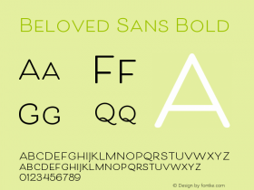 Beloved Sans Bold Version 1.001图片样张