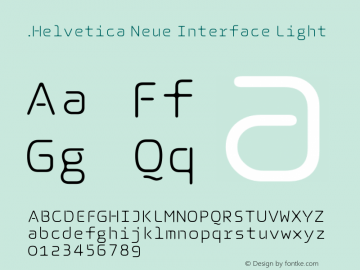 .Helvetica Neue Interface Light 10.0d35e1图片样张