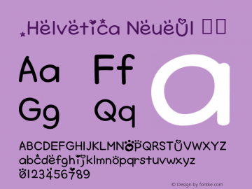 .Helvetica NeueUI 粗体 10.0d35e1图片样张