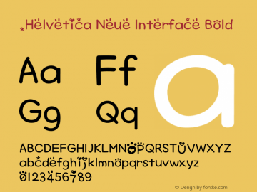 .Helvetica Neue Interface Bold 10.0d35e1 Font Sample