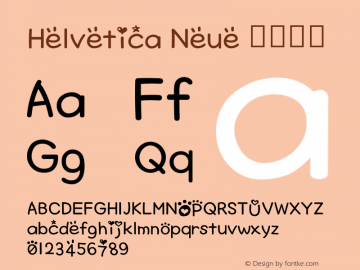 Helvetica Neue 紧缩粗体 10.0d35e1 Font Sample