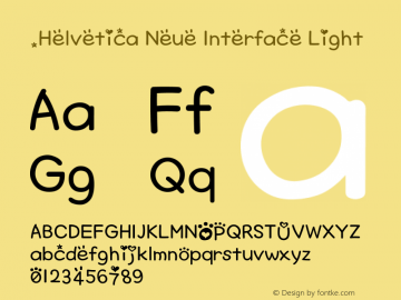 .Helvetica Neue Interface Light 10.0d35e1图片样张