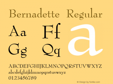 Bernadette Regular Publisher's Paradise -- Media Graphics International Inc.图片样张