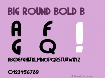 BIG ROUND BOLD Bold 001.000 Font Sample