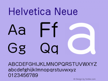 Helvetica Neue 超细体 10.0d35e1 Font Sample