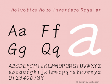 .Helvetica Neue Interface Regular 10.0d35e1图片样张