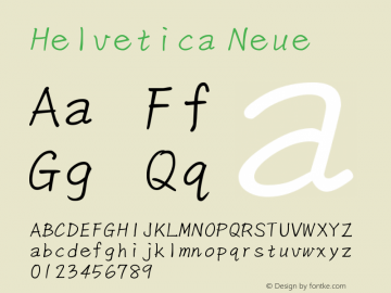 Helvetica Neue 常规体 10.0d35e1 Font Sample