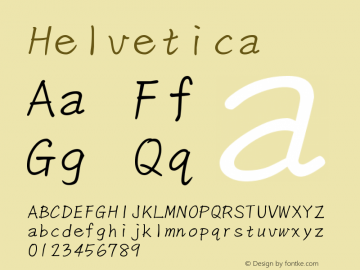 Helvetica 粗体 9.0d4e1图片样张