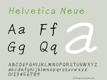 Helvetica Neue 细斜体 10.0d35e1 Font Sample