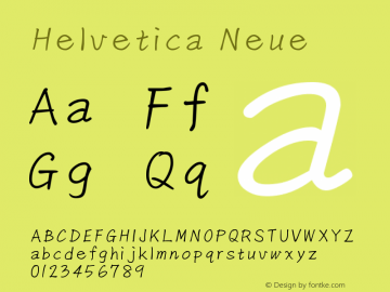 Helvetica Neue 超细体 10.0d35e1 Font Sample