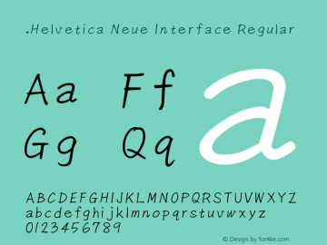 .Helvetica Neue Interface Regular 10.0d35e1图片样张