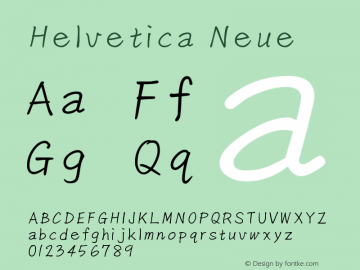 Helvetica Neue 中等 10.0d35e1 Font Sample
