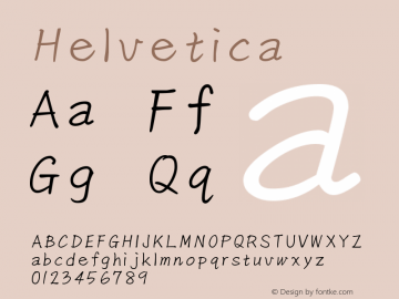 Helvetica 常规体 9.0d4e1图片样张