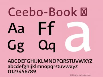 Ceebo-Book ☞ 1.000;com.myfonts.easy.olivermatelowski.ceebo.book.wfkit2.version.3Cge图片样张